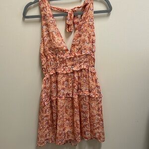 Orange Floral Dress